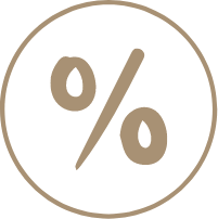 icona simbolo percentuale
